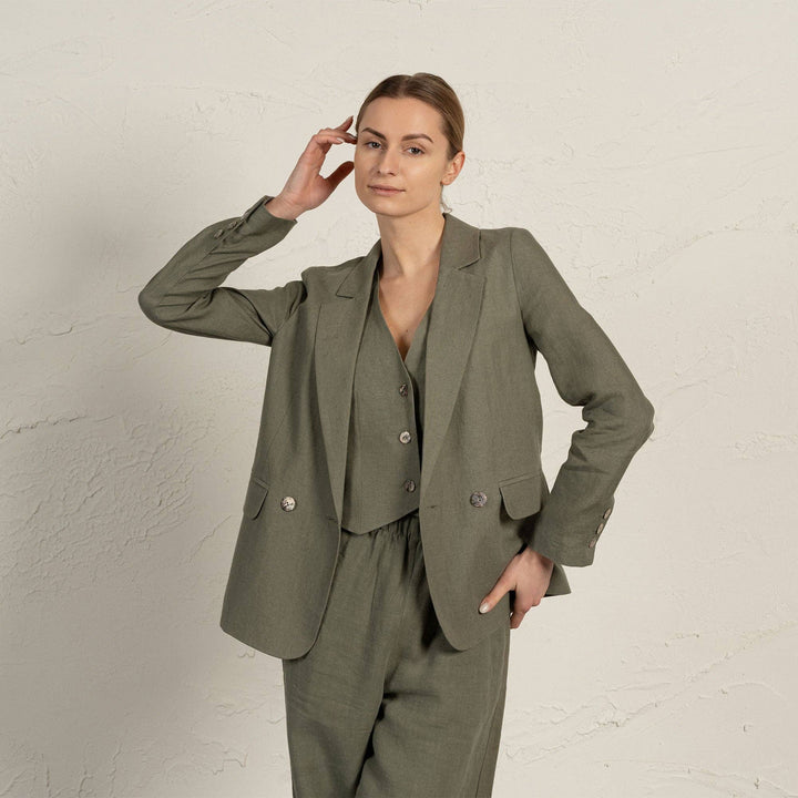 Linen Suit Jacket Quin - Echo Market