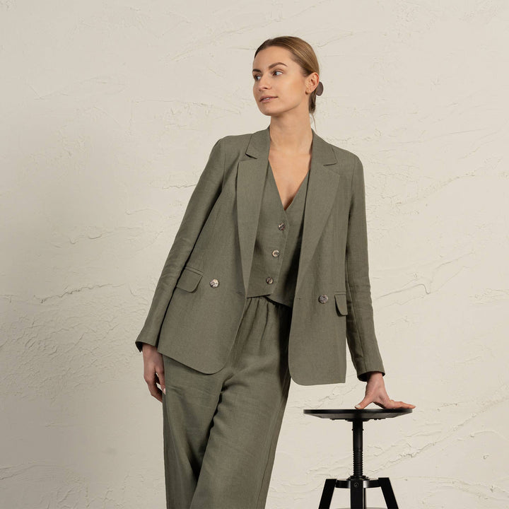 Linen Suit Jacket Quin - Echo Market