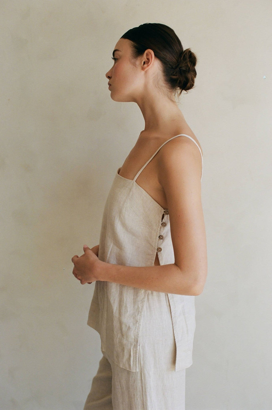 Linen Tie Strap Top | Linen - Echo Market
