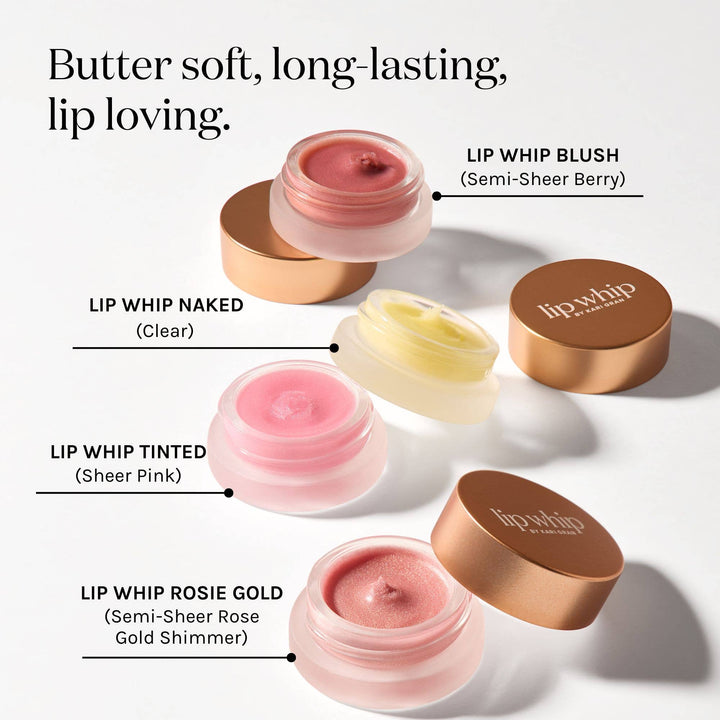 Collection of lip products labeled &