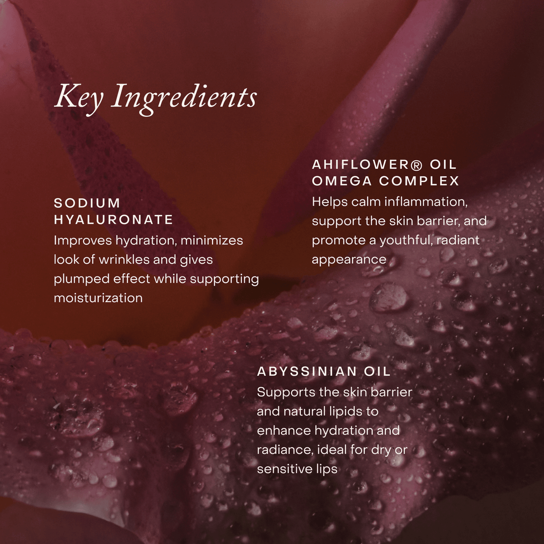 Product packaging with key ingredients listed on a red background