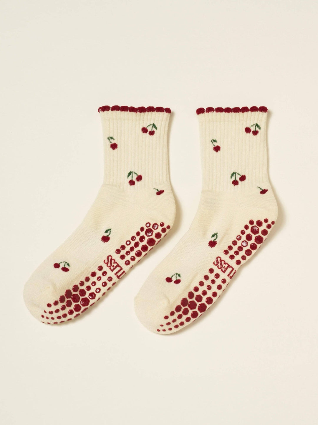 🍒 Little Cherry Petal Grip Sock | Pilates Socks - Echo Market