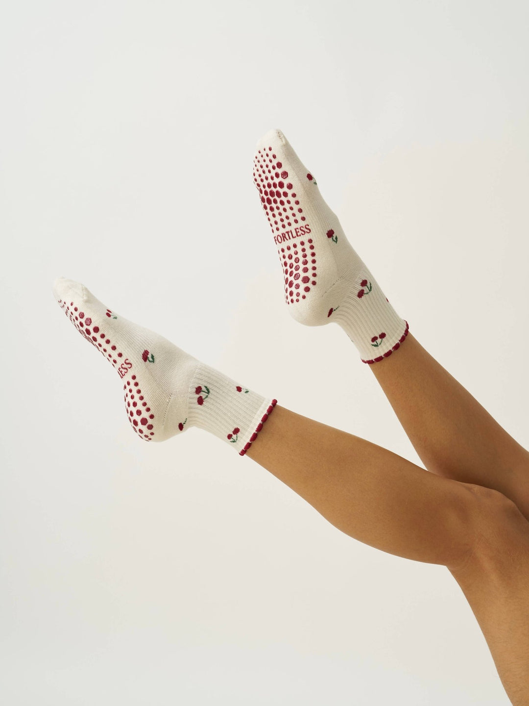 🍒 Little Cherry Petal Grip Sock | Pilates Socks - Echo Market