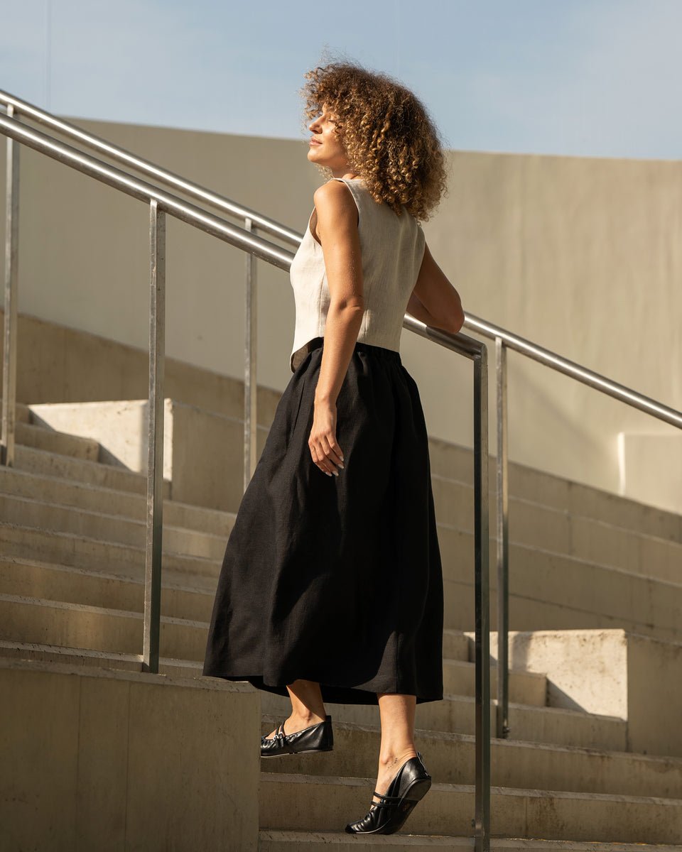 Long Linen Maxi Skirt | Sophia - Echo Market