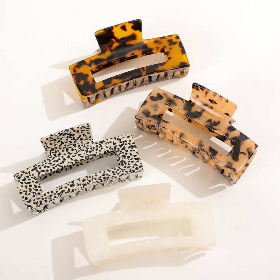 Luna | Classic Large Rectangle Claw Clip - Echo Market