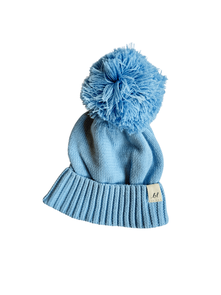Luna + Luca Pom Beanie | Powder Blue - Echo Market