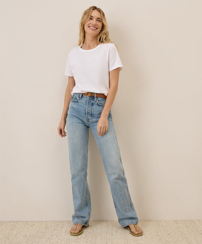 Luxe Stretch Organic Cotton Jersey Tee - Echo Market