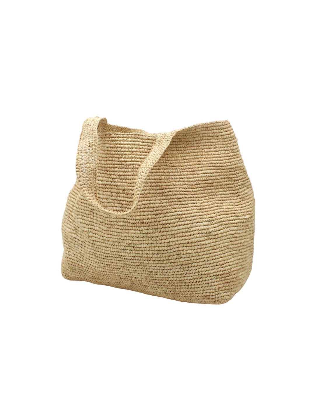 Mamie XL Raffia Crochet Straw Basket Handbag Tote - Echo Market