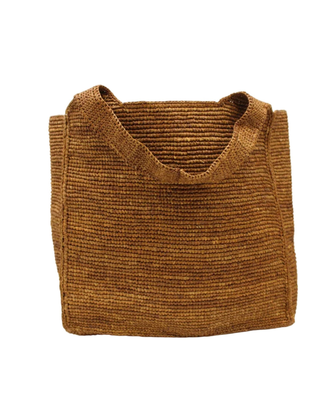 Mamie XL Raffia Crochet Straw Basket Handbag Tote - Echo Market