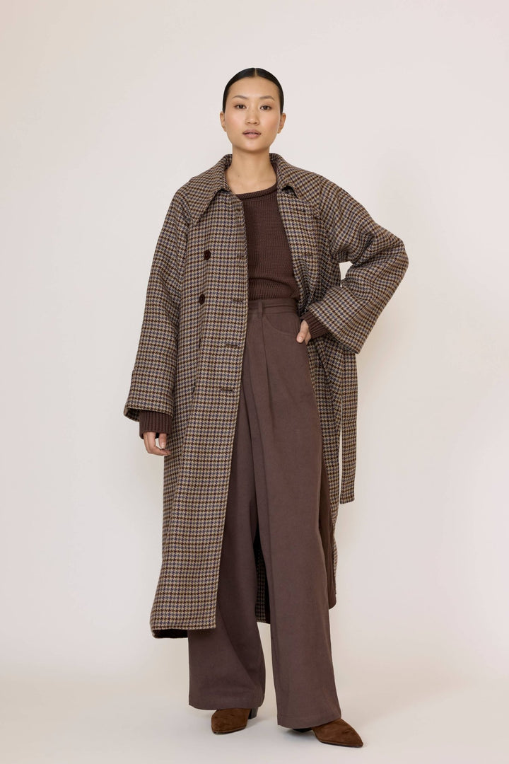 Marin Trench | Wool Plaid - Echo Market