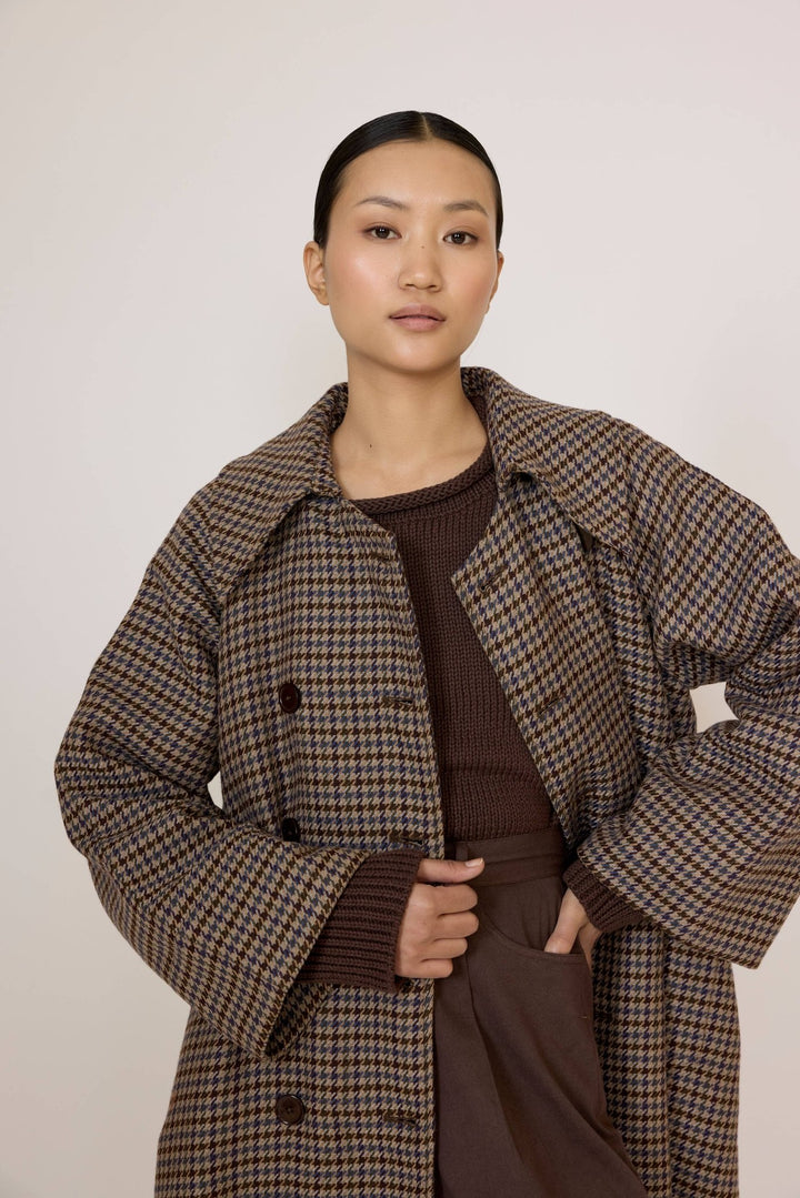 Marin Trench | Wool Plaid - Echo Market