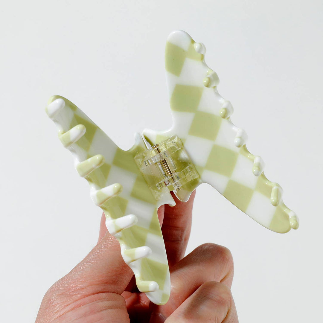 Matcha Checkmate | Small/Medium Claw Clips - Echo Market