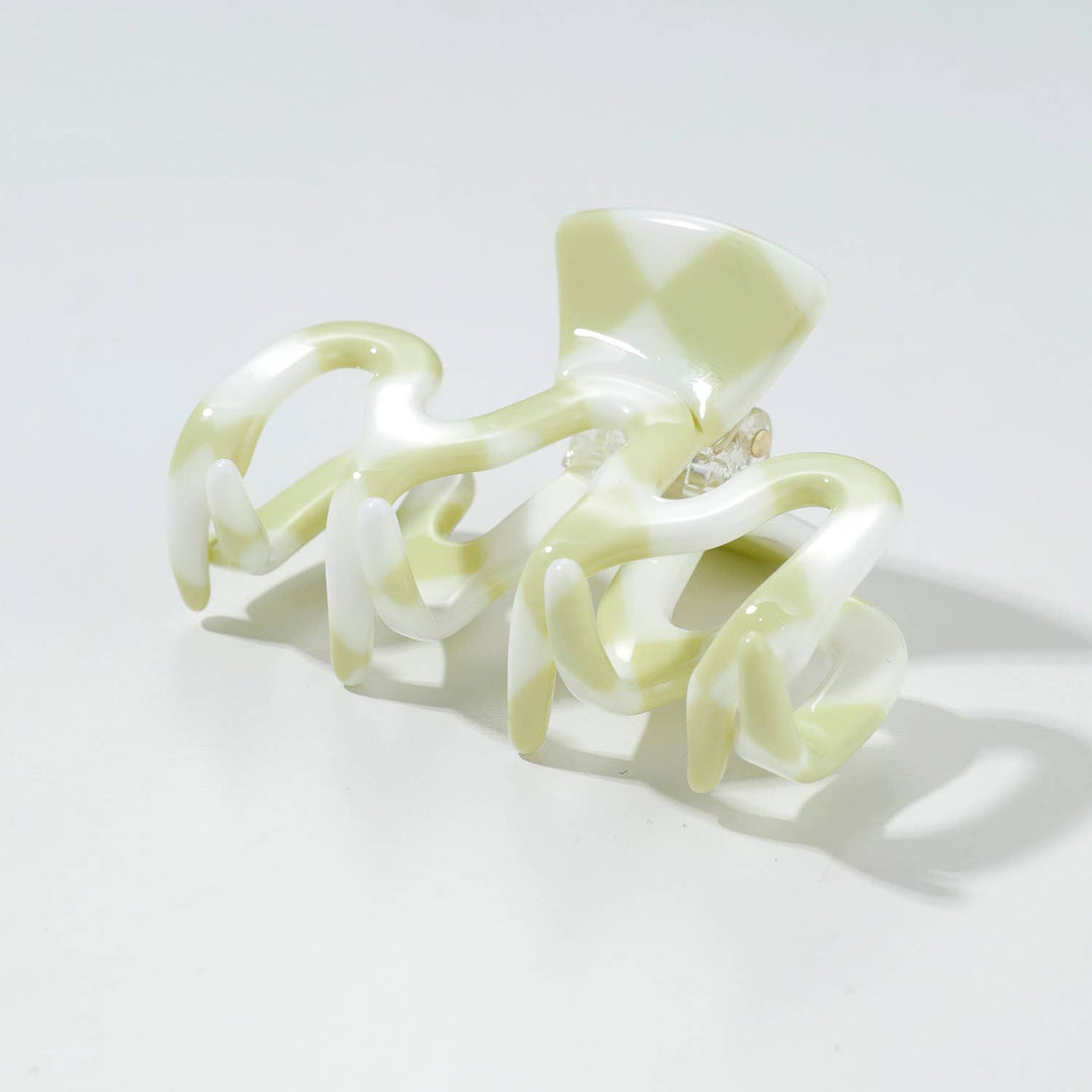 Matcha Checkmate | Small/Medium Claw Clips - Echo Market
