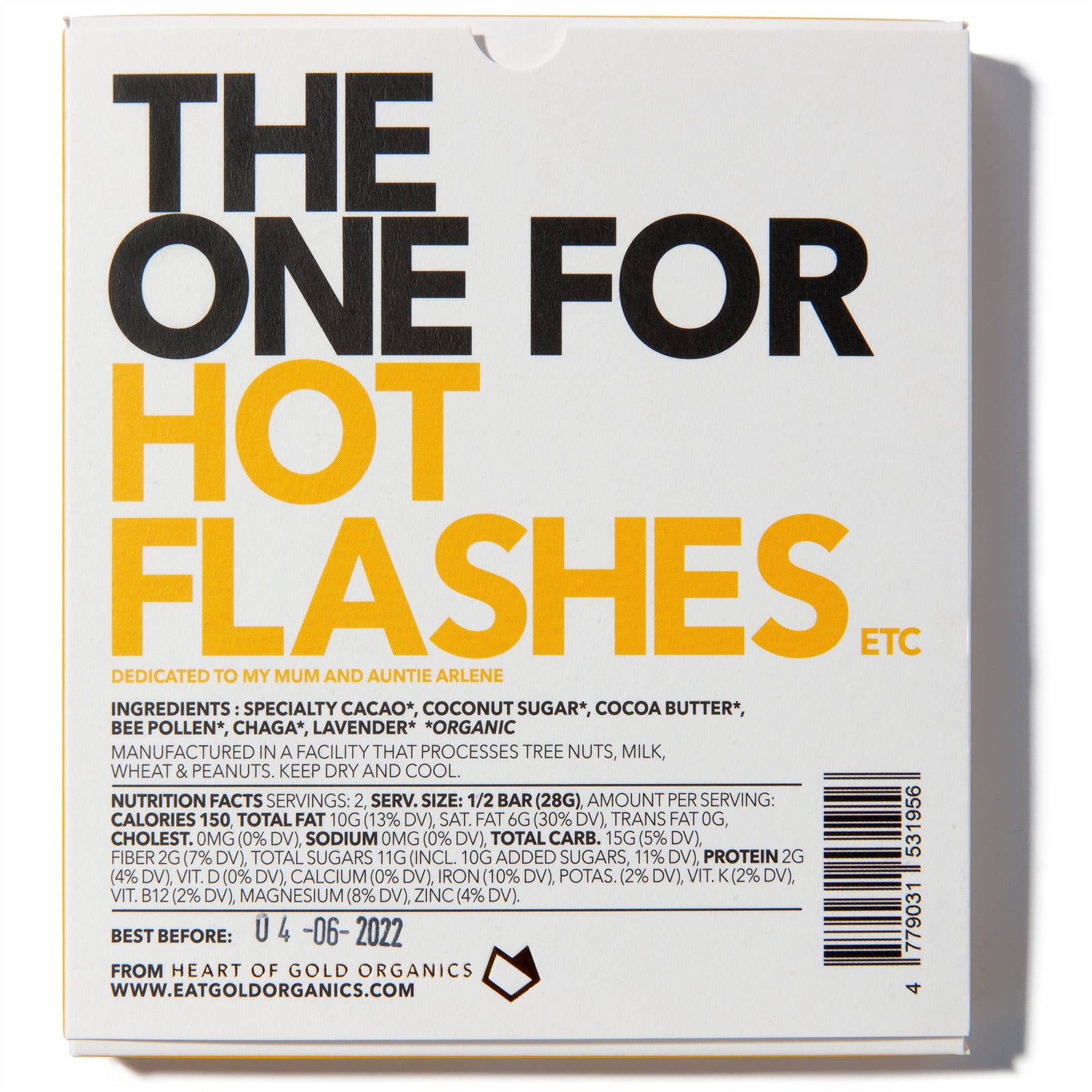 MENOPAUSAL GODDESS | Adaptogenic Chocolate Bar - Echo Market