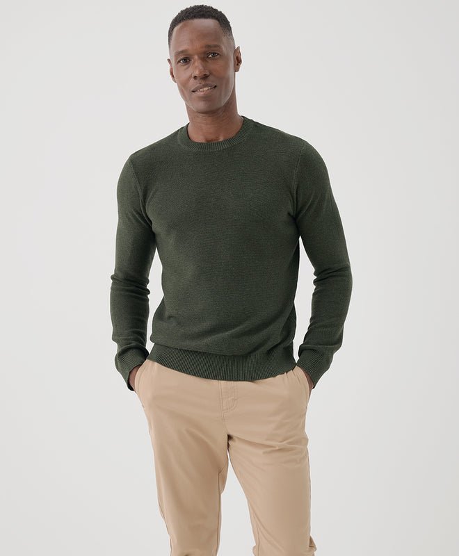 Men's Classic Fine Knit Crew Sweater - Echo Market