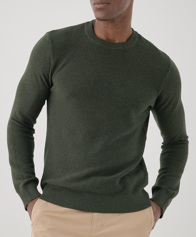 Men's Classic Fine Knit Crew Sweater - Echo Market