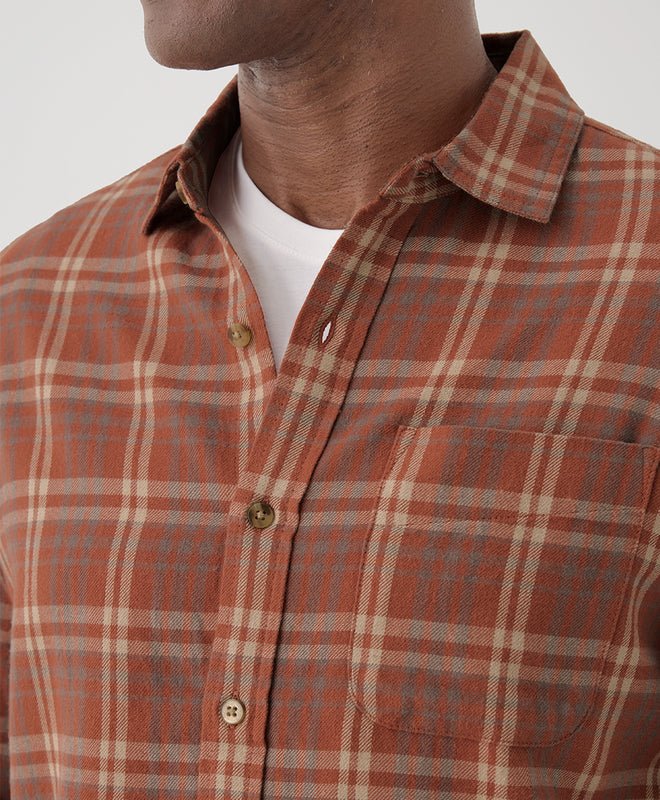 Men's Fireside Flannel Button Up Shirt - Echo Market