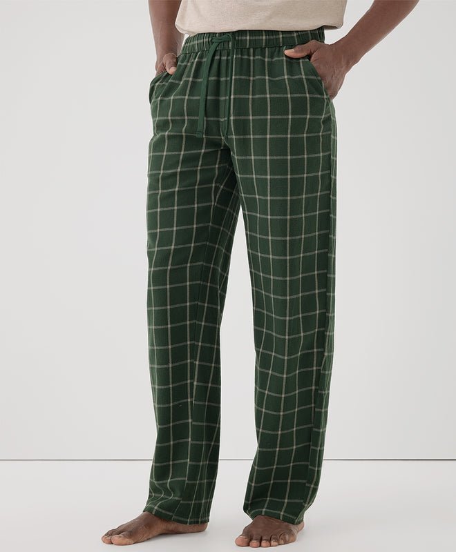 Men's Fireside Flannel Lounge Pant | Mountain View Check - Echo Market