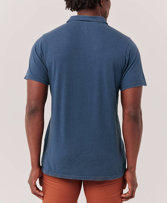 Men's Seaside Linen Blend Polo - Echo Market