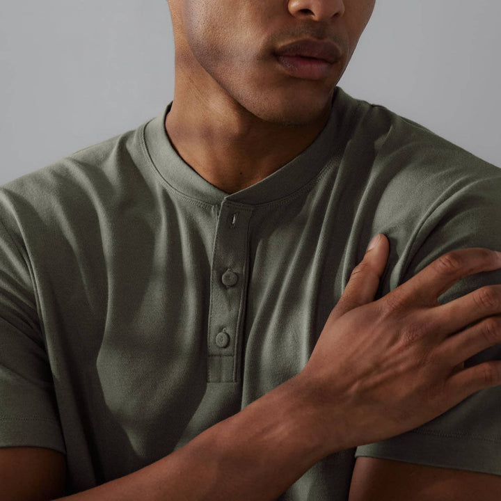 Men's Slumberknit™ Henley Tee | Shaded Olive - Echo Market