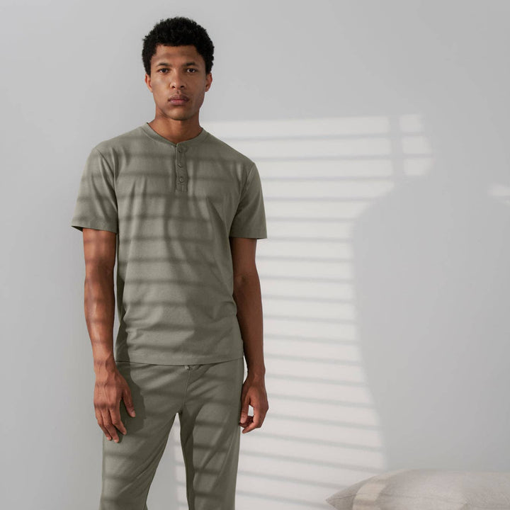 Men's Slumberknit™ Henley Tee | Shaded Olive - Echo Market