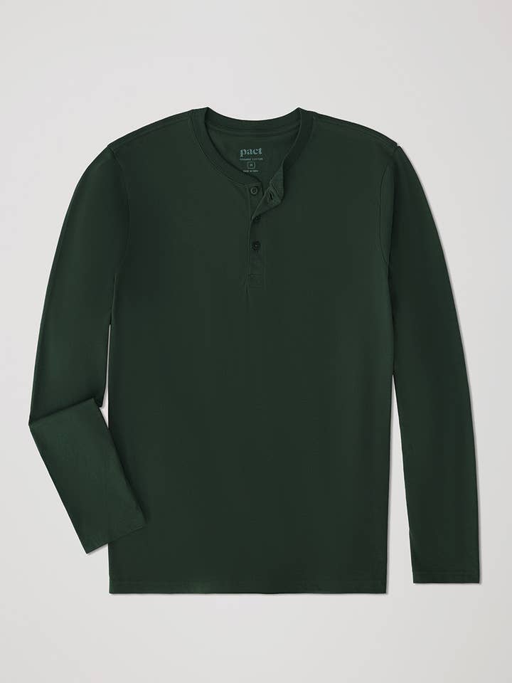 Men's Softspun Long Sleeve Henley - Echo Market