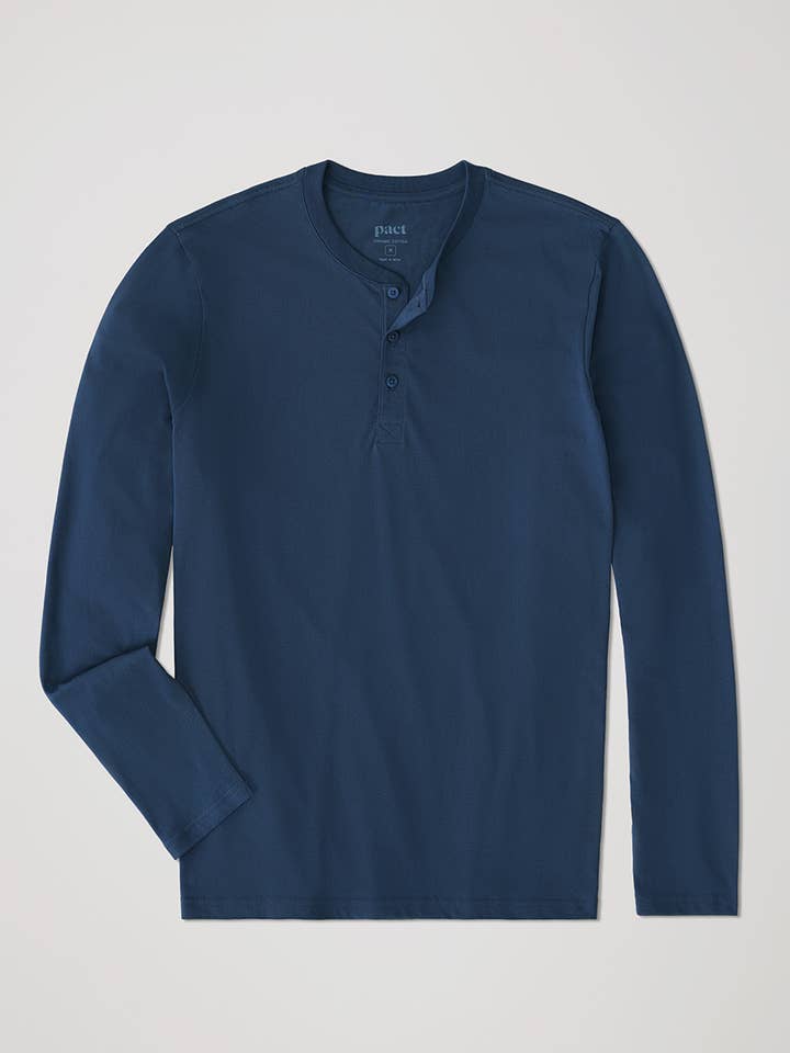 Men's Softspun Long Sleeve Henley - Echo Market