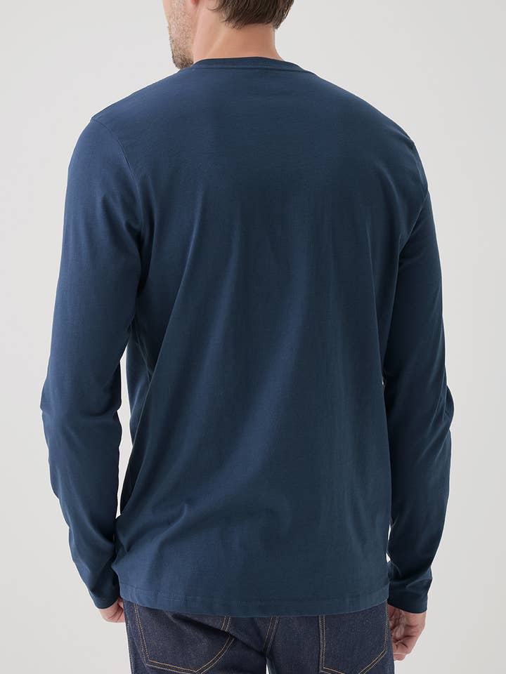 Men's Softspun Long Sleeve Henley - Echo Market