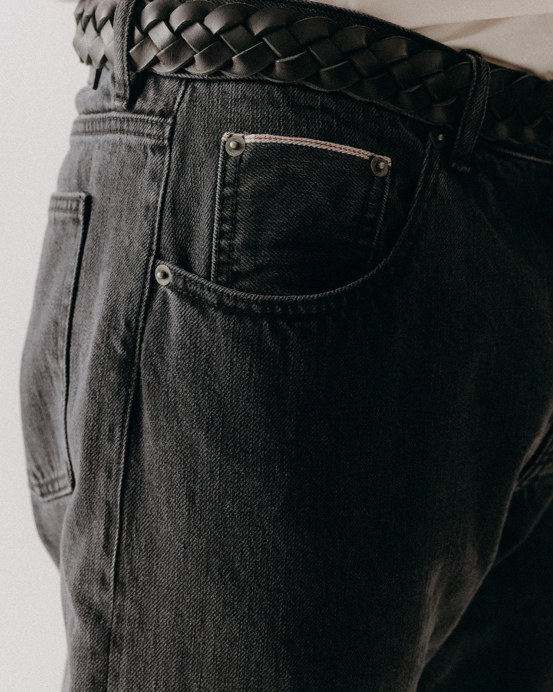 Men's The Democratic Jean | Washed Black Organic Slub Selvedge - Echo Market