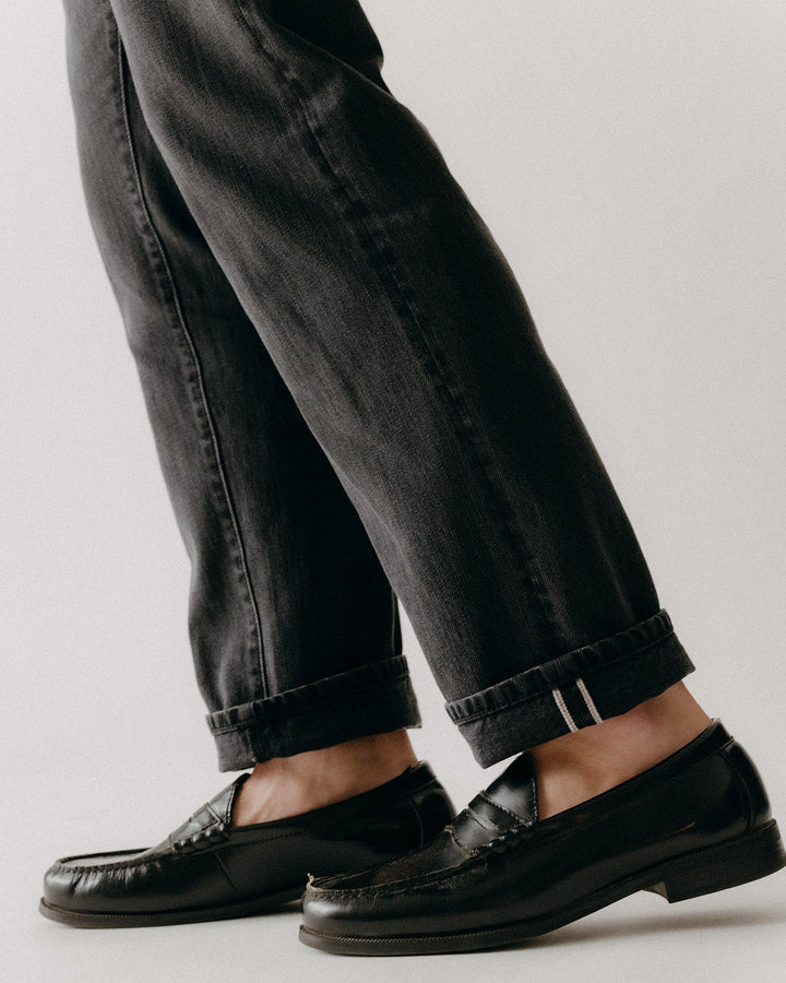 Men's The Democratic Jean | Washed Black Organic Slub Selvedge - Echo Market
