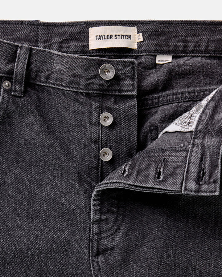 Men's The Democratic Jean | Washed Black Organic Slub Selvedge - Echo Market