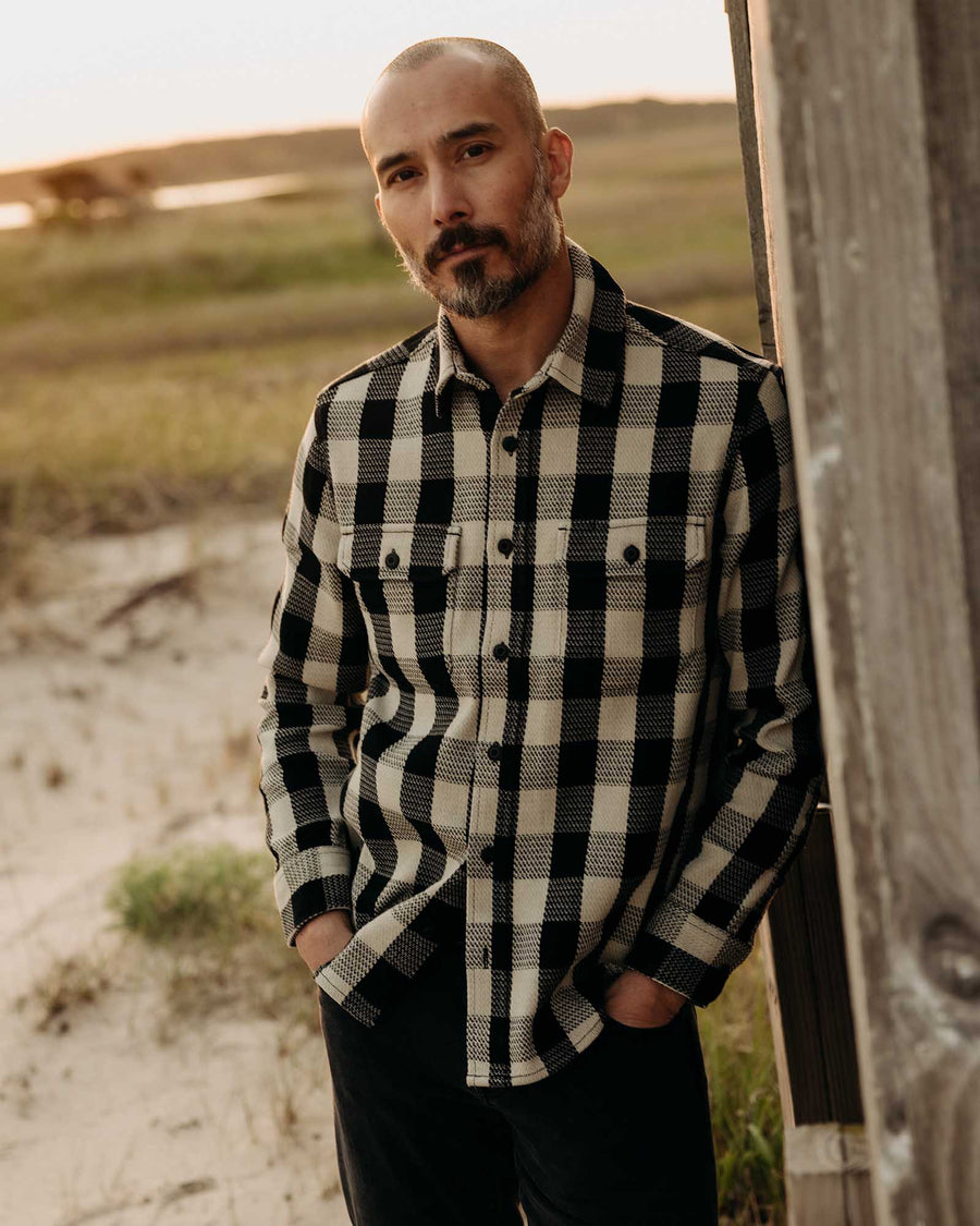 Men's The Division Shirt | Black Indigo Check - Echo Market