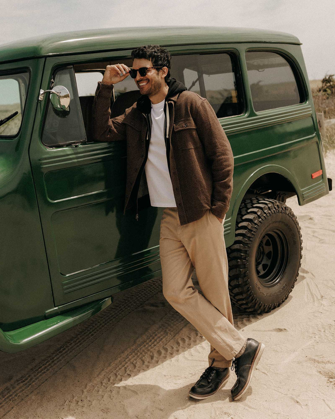 Men's The Ledge Shirt | Black Coffee Linen Tweed - Echo Market