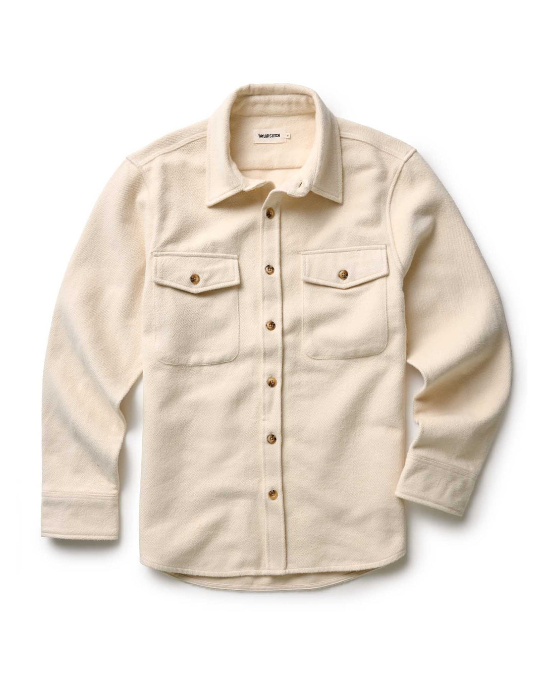 Men's The Maritime Shirt Jacket | Vintage White Moleskin Twill - Echo Market