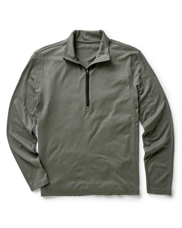 Men's The Ridgeline Merino Half Zip | Field Olive - Echo Market