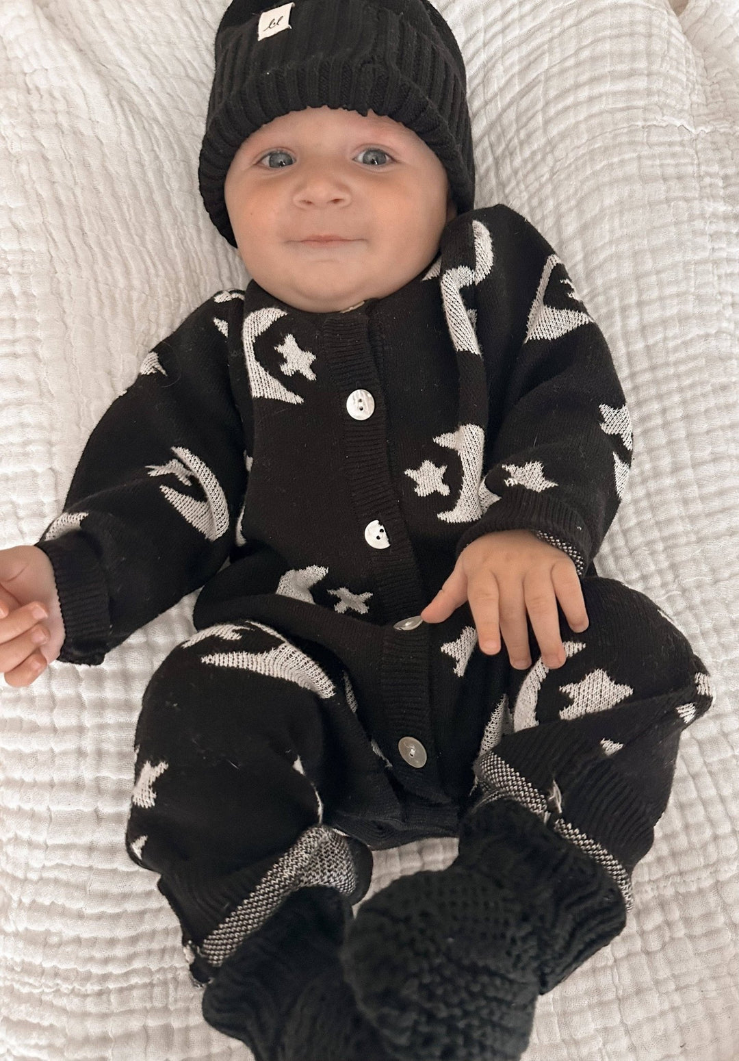 Midnight Sky Jacquard Jumpsuit - Echo Market