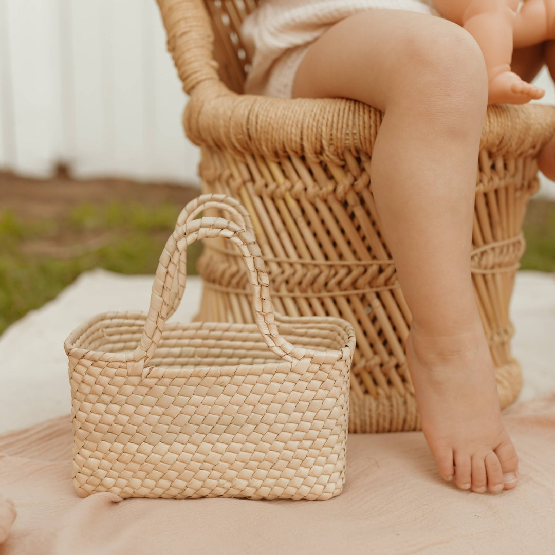 Mini Magnolia Straw Tote - Echo Market