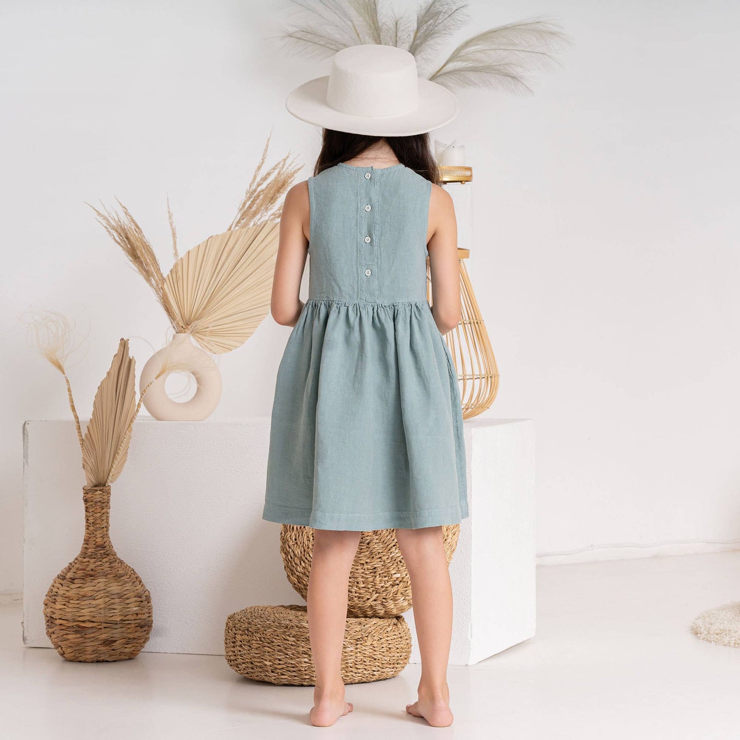 Mini Maya | Kids' Organic Linen Dress - Echo Market