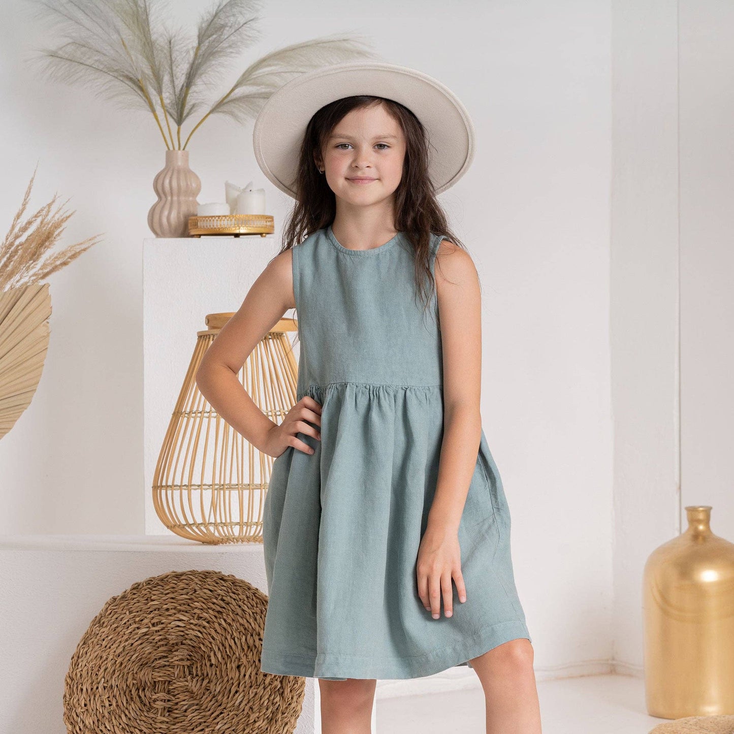 Mini Maya | Kids' Organic Linen Dress - Echo Market