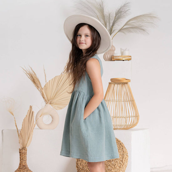 Mini Maya | Kids' Organic Linen Dress - Echo Market
