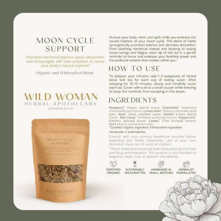 Moon Cycle Support Herbal Tea | PMS &amp; Menstrual Comfort - Echo Market