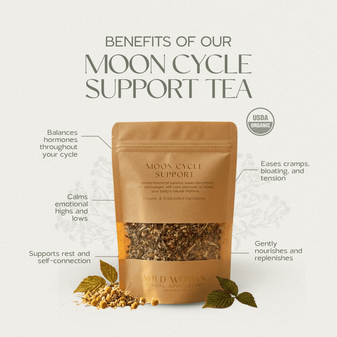 Moon Cycle Support Herbal Tea | PMS & Menstrual Comfort - Echo Market