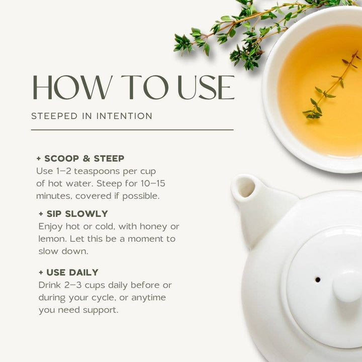 Moon Cycle Support Herbal Tea | PMS &amp; Menstrual Comfort - Echo Market