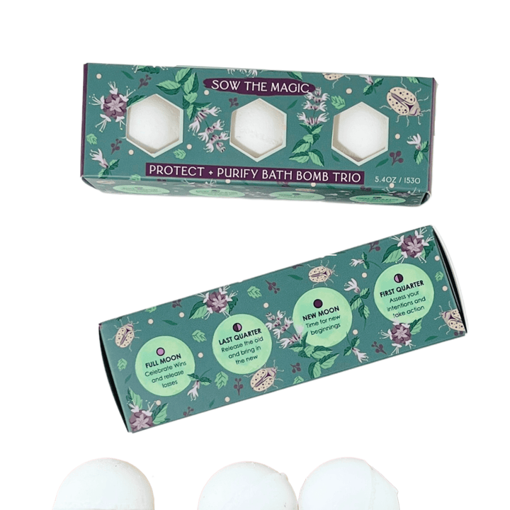 Moon Phase Protect + Purify Bath Bomb Trio - Echo Market