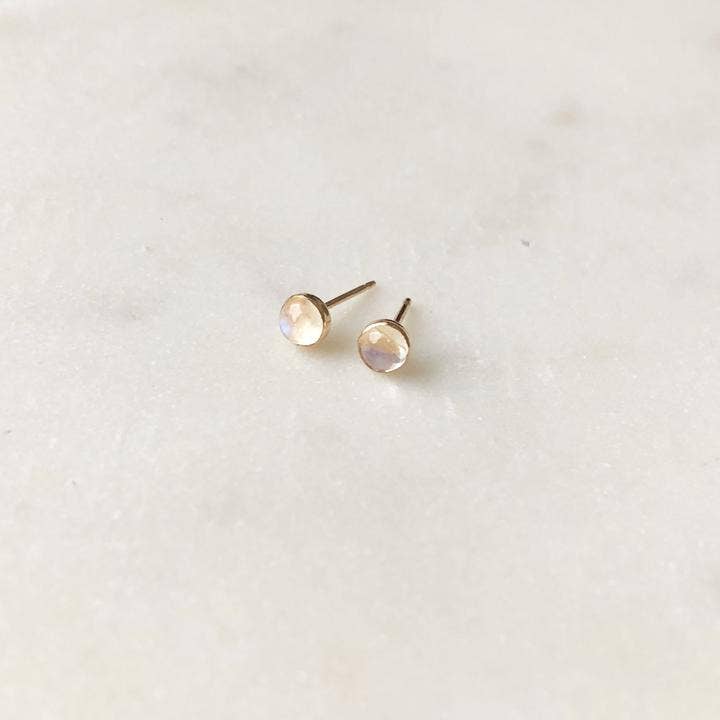 Moonstone Studs | 14k Gold Fill - Echo Market