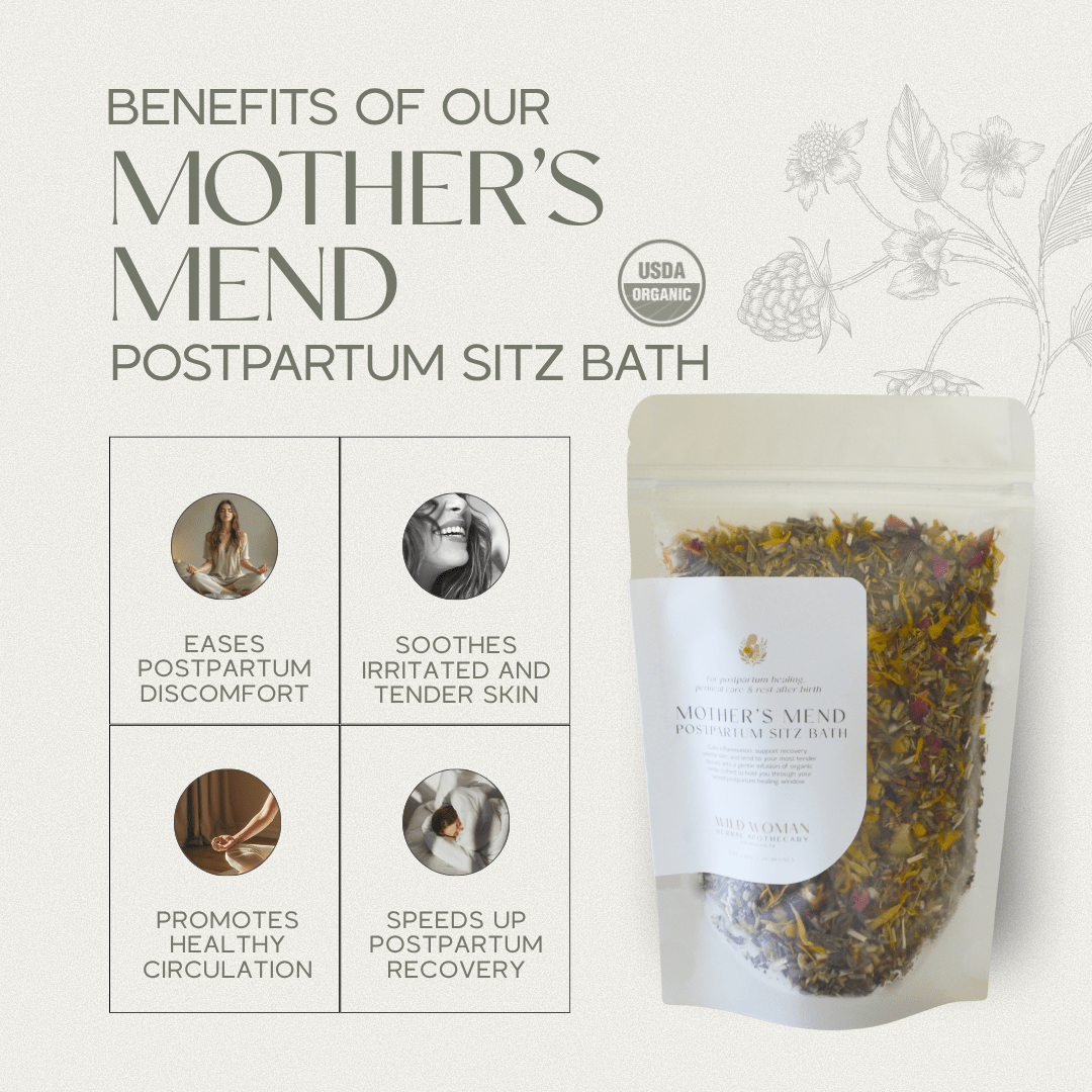 Mother’s Mend Postpartum Sitz Bath &amp; Peri Bottle Herbs - Echo Market
