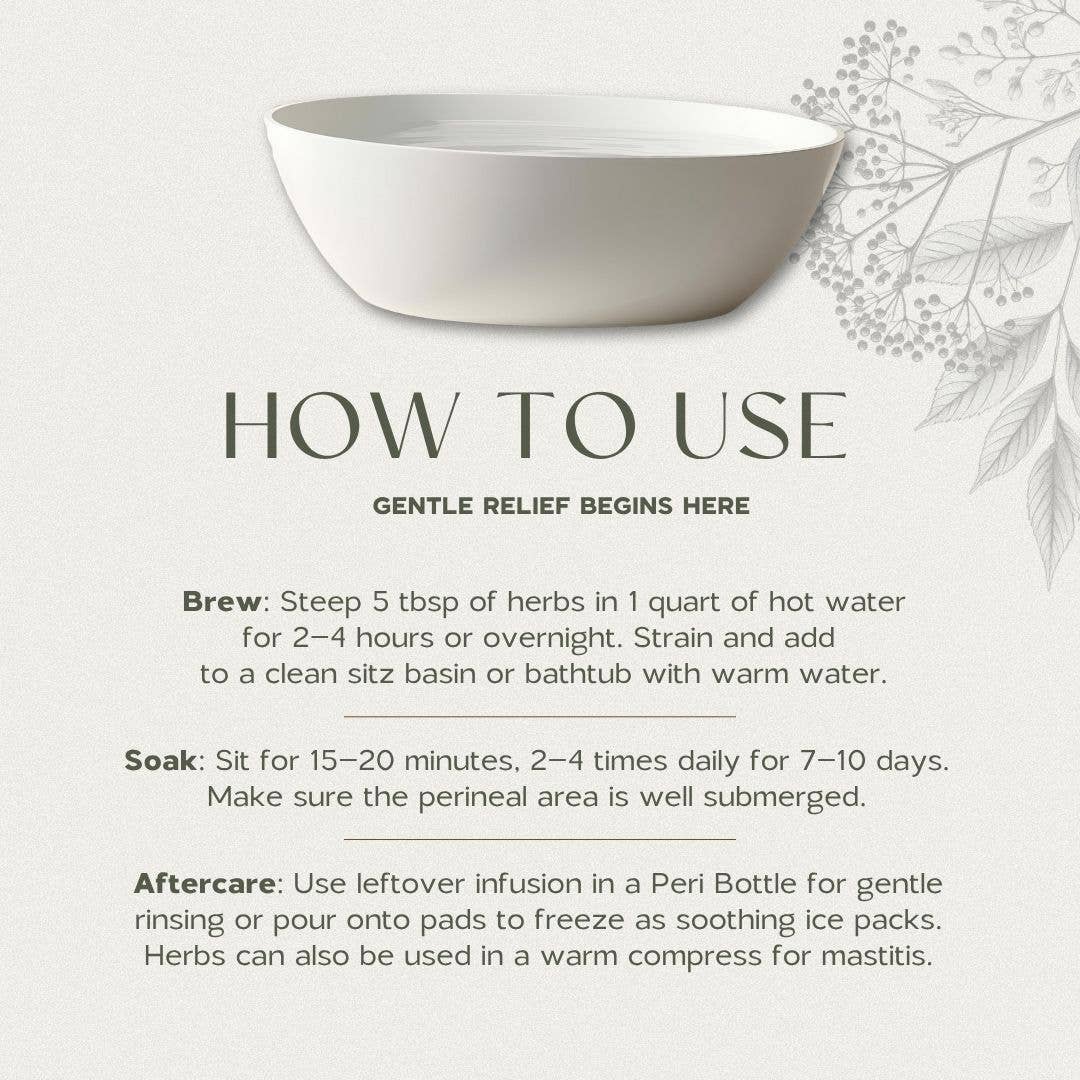 Mother’s Mend Postpartum Sitz Bath &amp; Peri Bottle Herbs - Echo Market