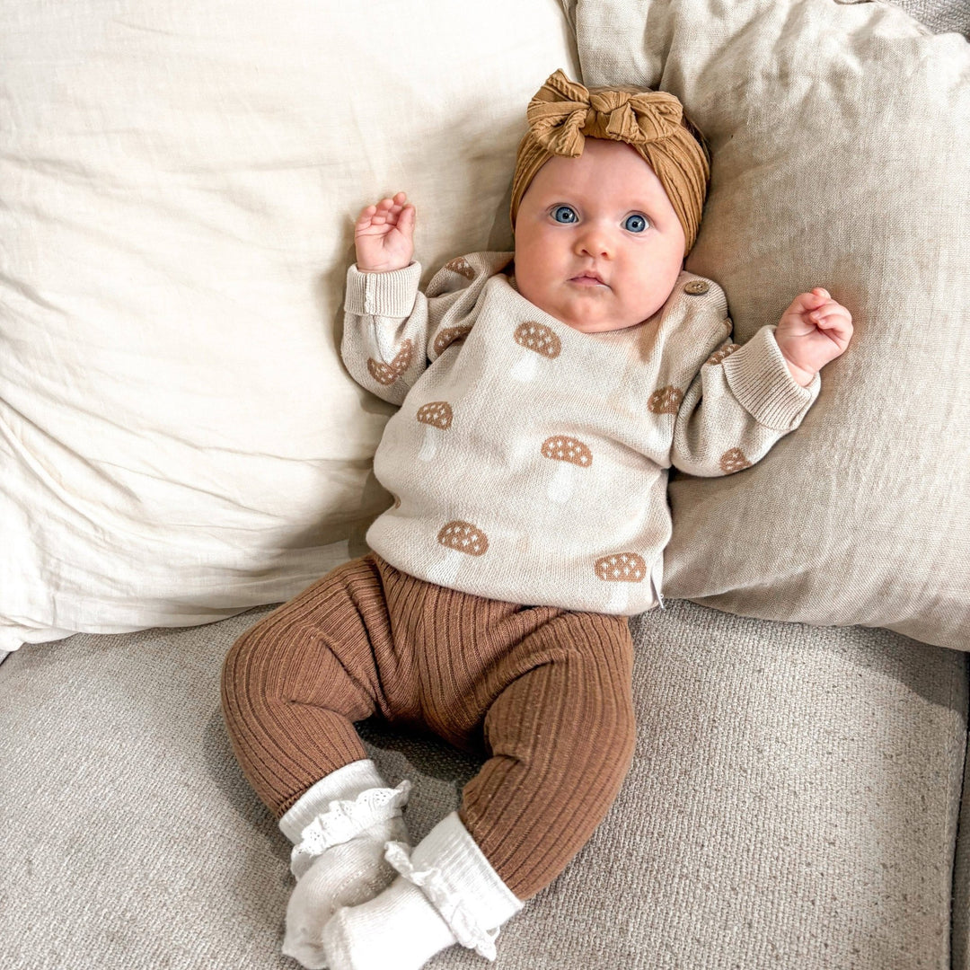 Mushroom Knit Jumper | Sand - Echo Market