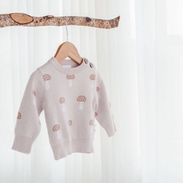 Mushroom Knit Jumper | Sand - Echo Market