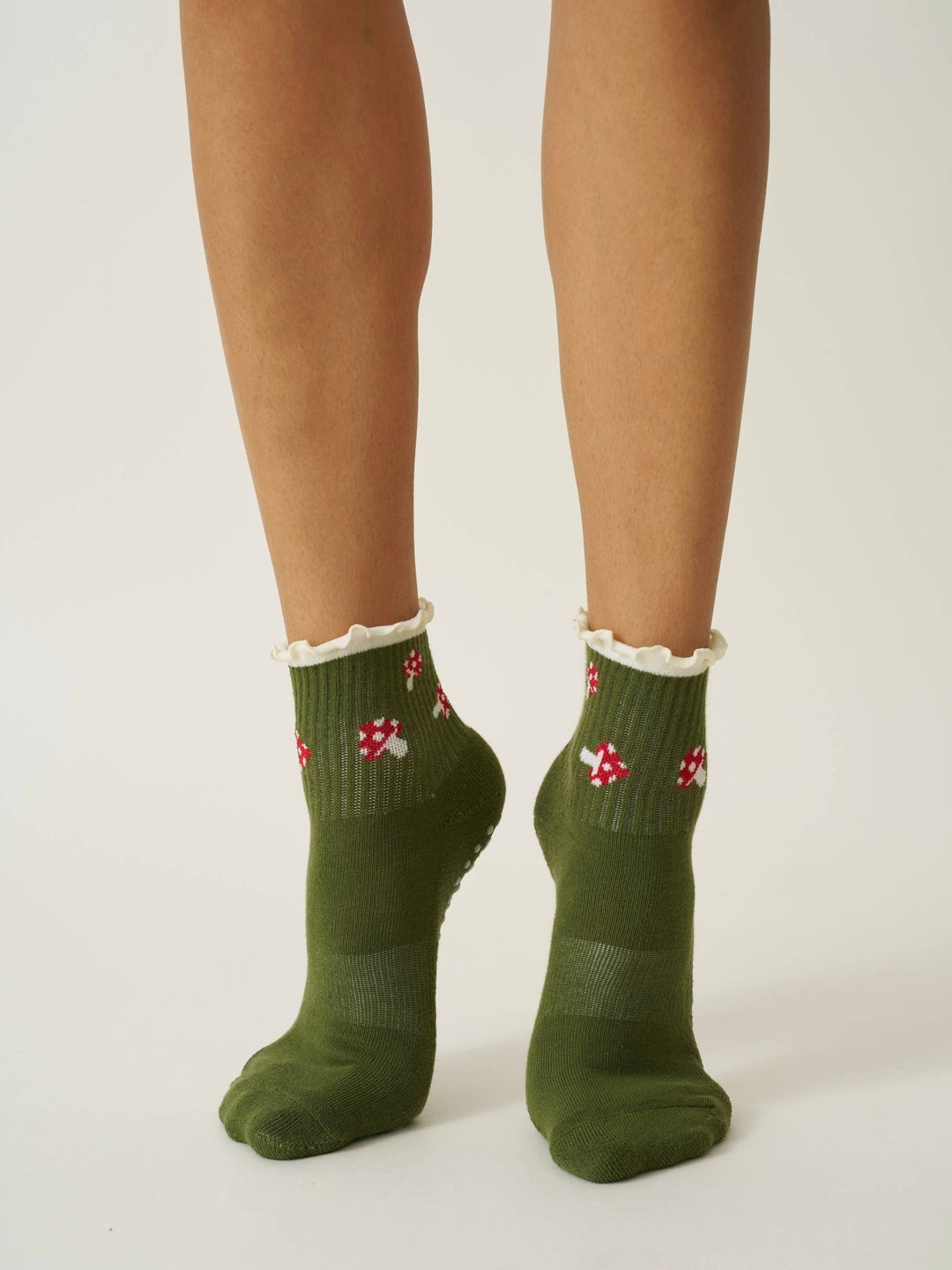 🍄 Mushroom Ruffle Grip Sock | Pilates Socks - Echo Market